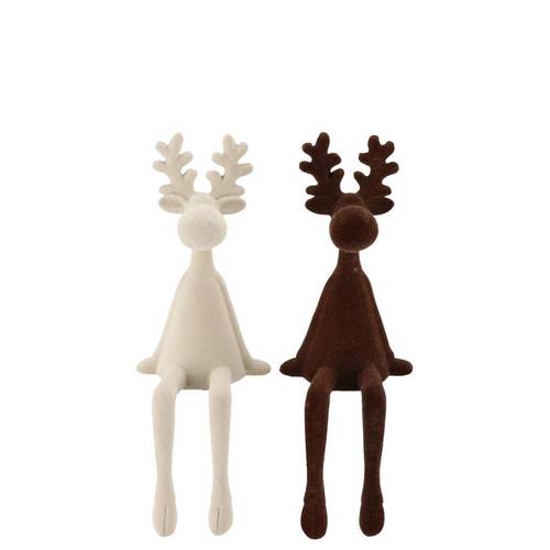 Hirsch Flock Funny mix braun/creme 06x06x15cm