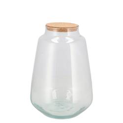 Glas Terrarium mit Kork 17x17x25cm