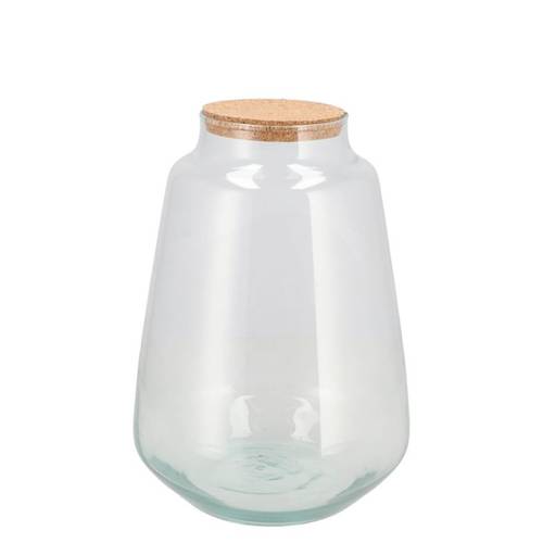 Glas Terrarium mit Kork 17x17x25cm
