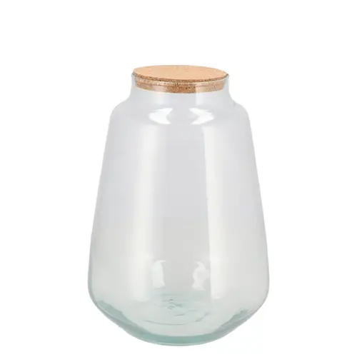 Glas Terrarium mit Kork 17x17x25cm