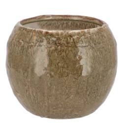Keramik Übertopf Iron Stone sand 20x20x16cm