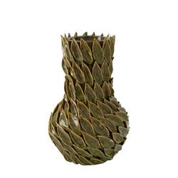 Keramik Vase Leaves grün D20cm H32cm