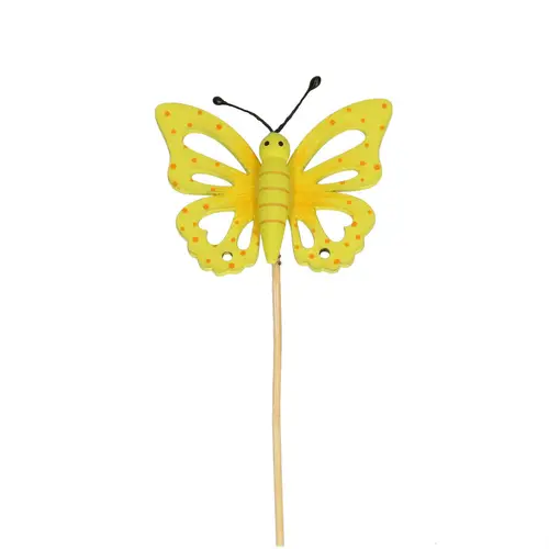 Schmetterling auf Stab gelb 7cm L50cm