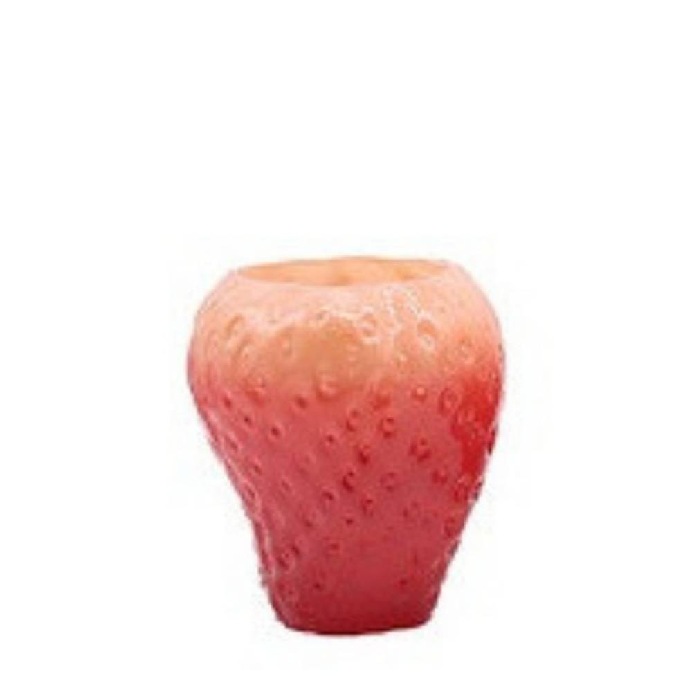 Glas Vase Strawberry rot D15cm H16cm