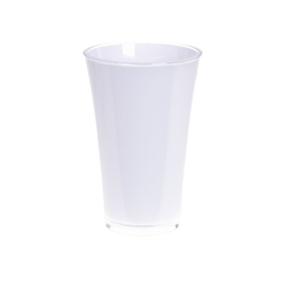 Kunststoff Vase Fizzy weiss D14cm H21cm