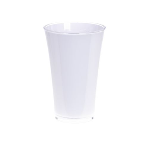 Kunststoff Vase Fizzy weiss D14cm H21cm