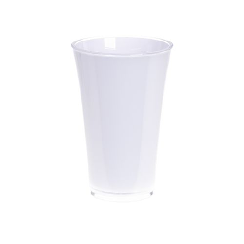 Kunststoff Vase Fizzy weiss D14cm H21cm