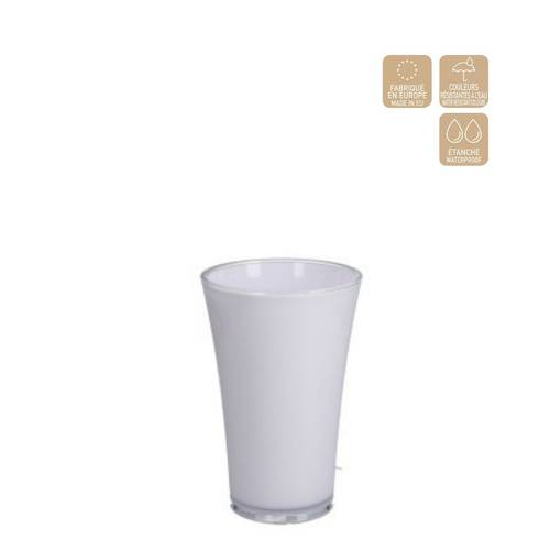 Kunststoff Vase Fizzy weiss D14cm H21cm