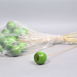 Apfel auf Stab grün D06cm l50cm 25st