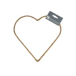 Herz Draht Metall natur d25cm
