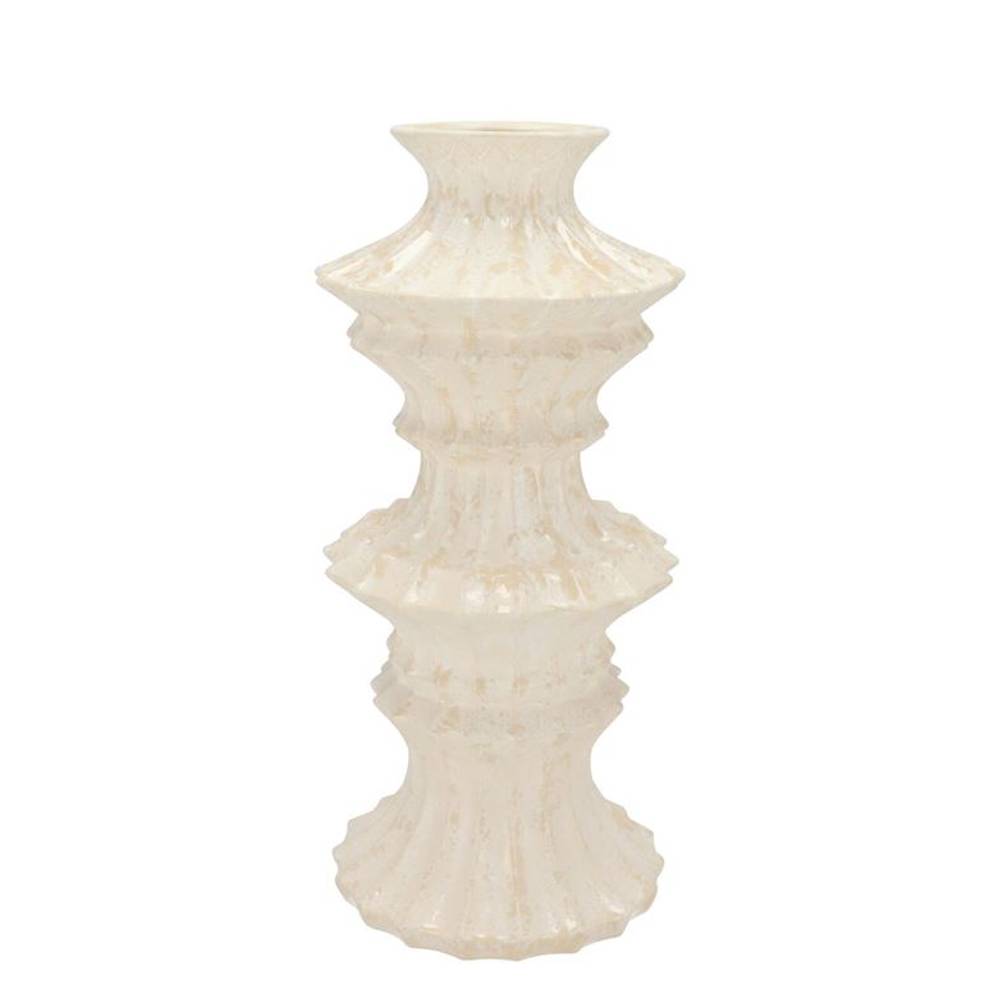 Keramik Vase Maysa creme 19x19x40cm