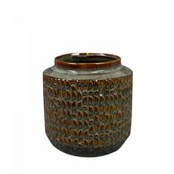 Keramik Vase Sarah braun D19cm H20cm