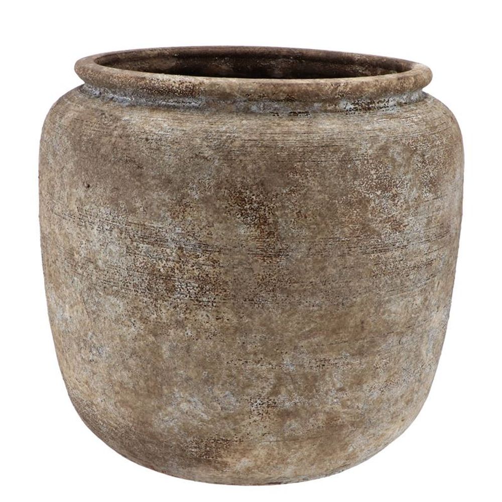 Keramik Übertopf Batu sand D30cm H27cm
