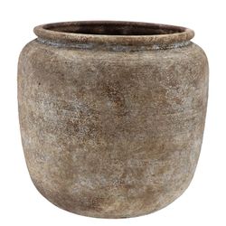 Keramik Übertopf Batu sand D30cm H27cm