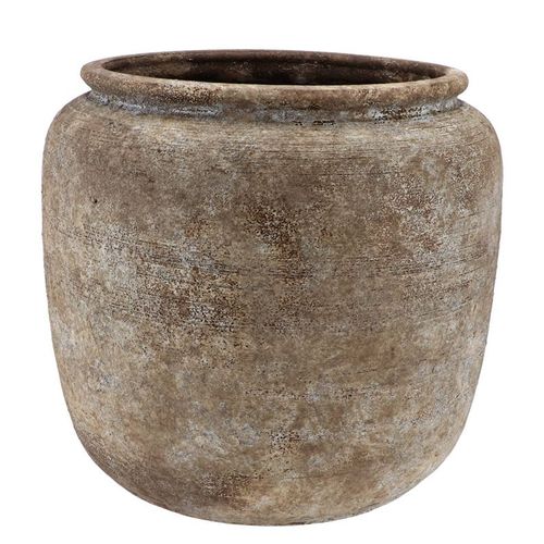 Keramik Übertopf Batu sand D30cm H27cm