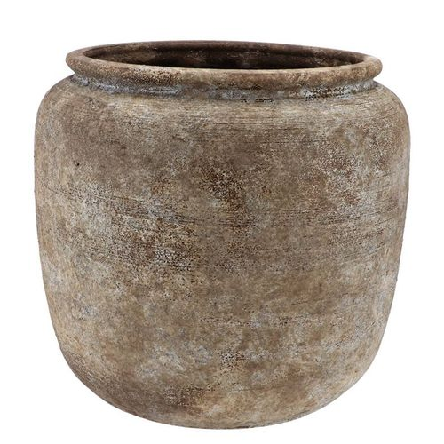 Keramik Übertopf Batu sand D30cm H27cm