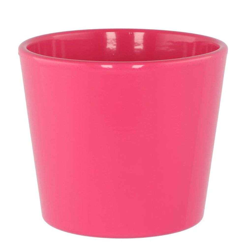 Keramik Orchidee Übertopf rosa glänzend D13cm