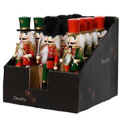 Deko Nussknacker rot mix Displaykarton 25cm