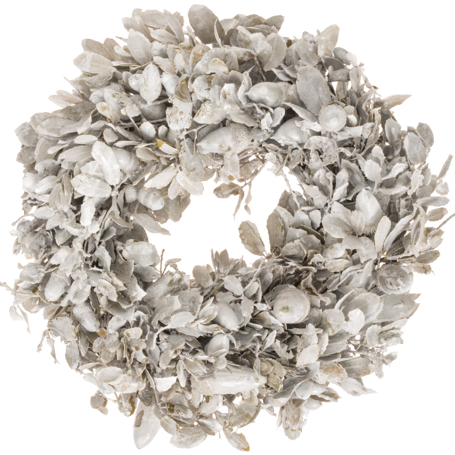 Kranz Steineich weiss Wachs D30cm