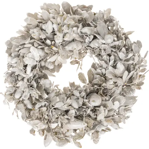 Kranz Steineich weiss Wachs D30cm