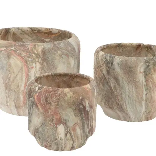 Keramik Übertopf Monty Sand 3/Set 25x20/20x17/14x14cm