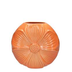 Keramik Vase Petal orange 22x06x21cm 