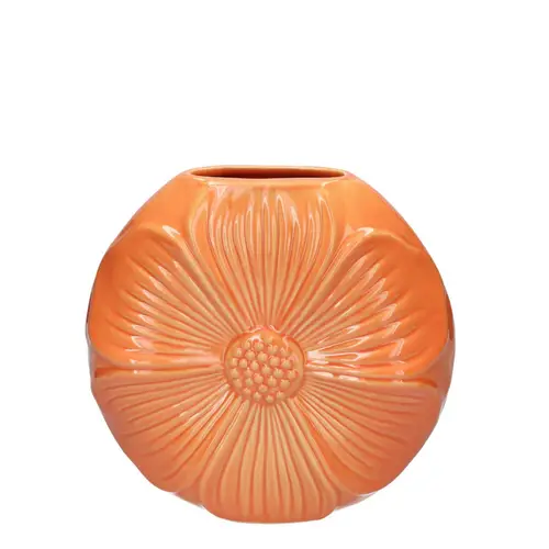 Keramik Vase Petal orange 22x06x21cm 