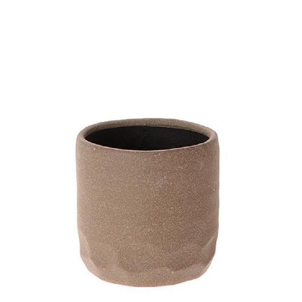 Keramik Übertopf Lamon braun D10.5cm H10.5cm