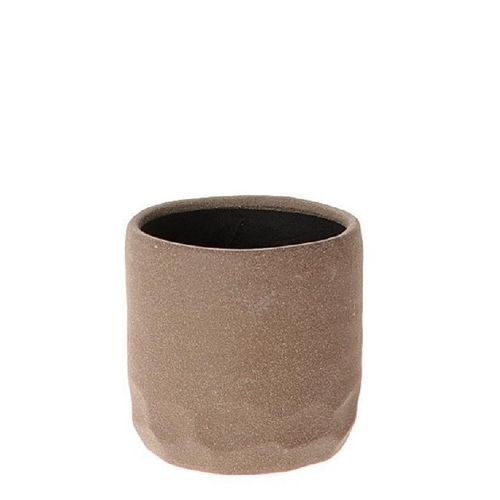 Keramik Übertopf Lamon braun D10.5cm H10.5cm