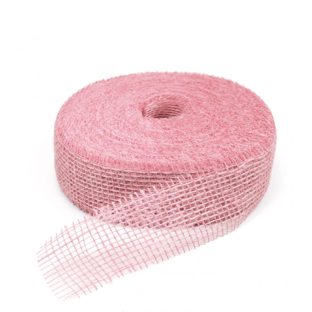Band Jute hell rosa 50mm 40m
