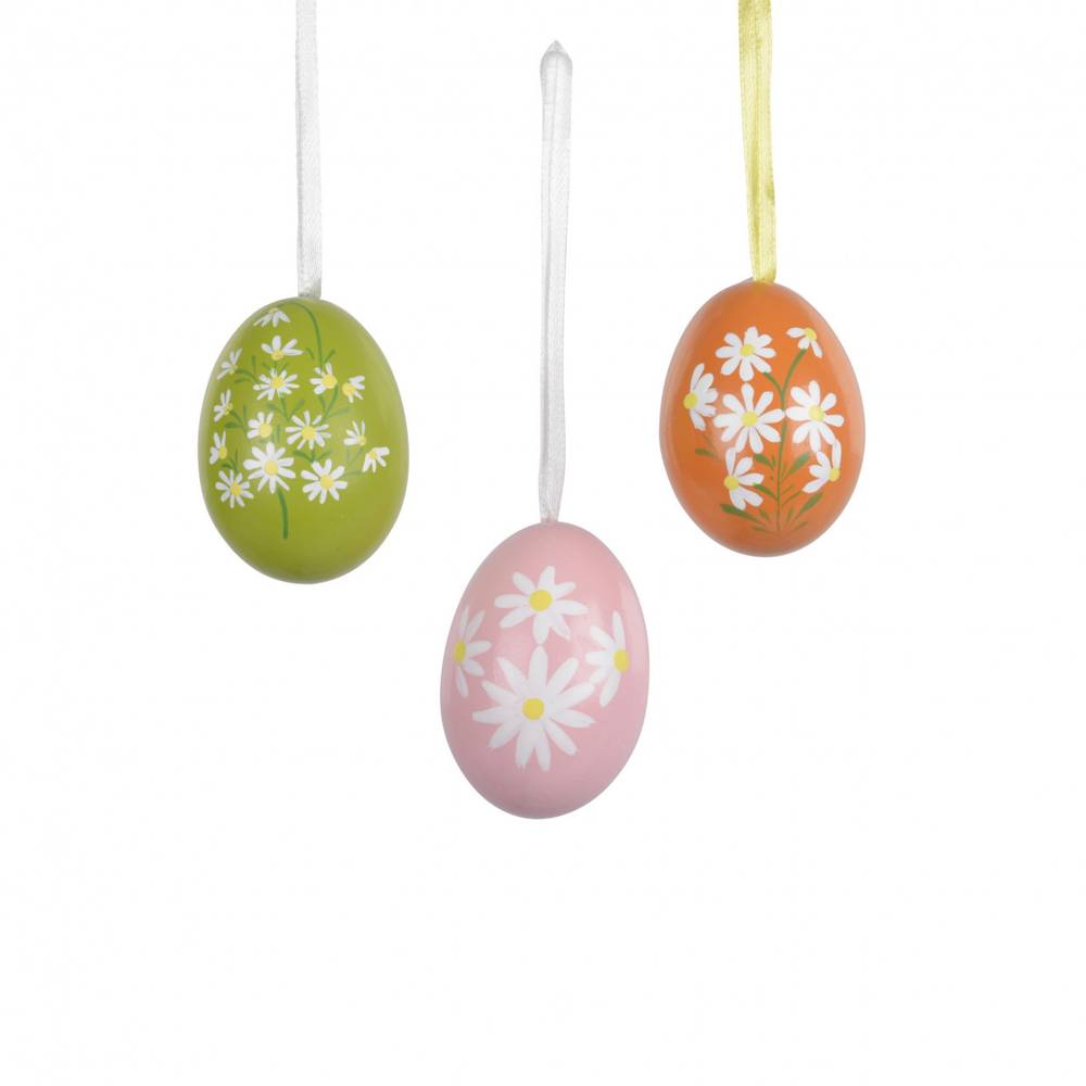 Hänger Ei Flower mix 04x06cm x6