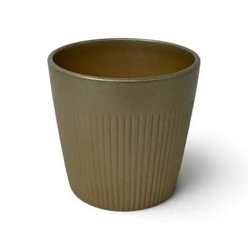Keramik Übertopf Skagen gold D13cm H12.5cm