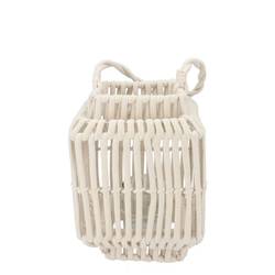 Laterne Cruz Viereck weiss 13x19x24cm
