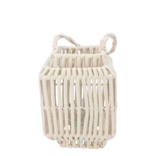 Laterne Cruz Viereck weiss 13x19x24cm