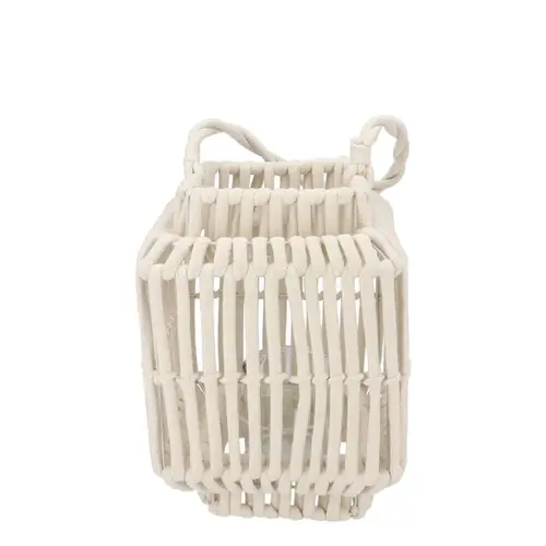 Laterne Cruz Viereck weiss 13x19x24cm