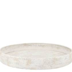 Metall Teller Kaya Edge weiss 37x06cm