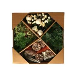 Kranz D30cm DIY Xmas weiss