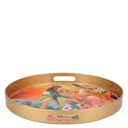Melamine Tablett Rund gold 30x30x04cm