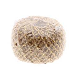 Drahtseil Jute gold 50g