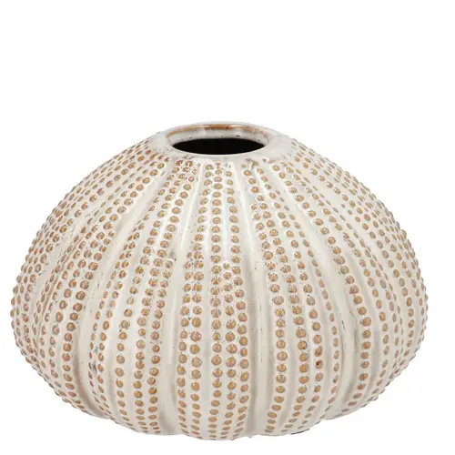 Keramik Vase Urchin sand 16x16x10cm 