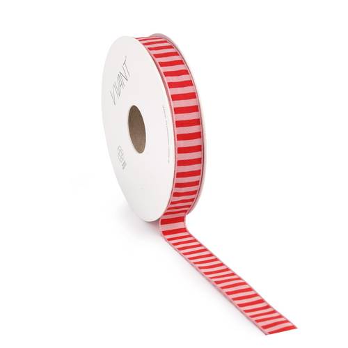 Band Candy Stripe rosa/rot 15mm 15m
