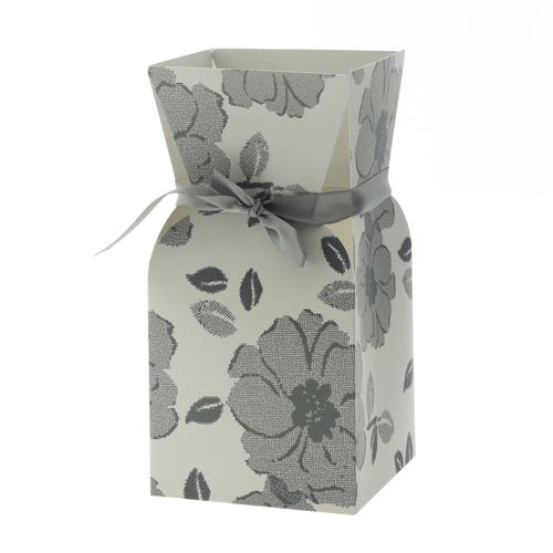 Strausstasche Vanity grau D13cm H26cm