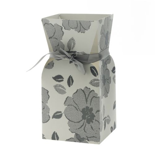Strausstasche Vanity grau D13cm H26cm