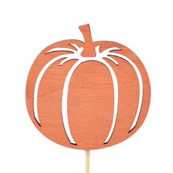 Kürbis auf Stab orange D07cm L20cm