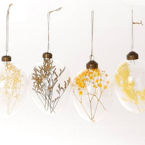 Hänger Ei Trockenblumen gelb mix 06.5x05cm