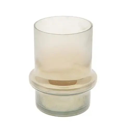 Glas Vase Rim grau D17cm H22cm