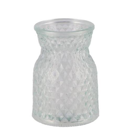 Glas Vase Diamant D08cm H11cm