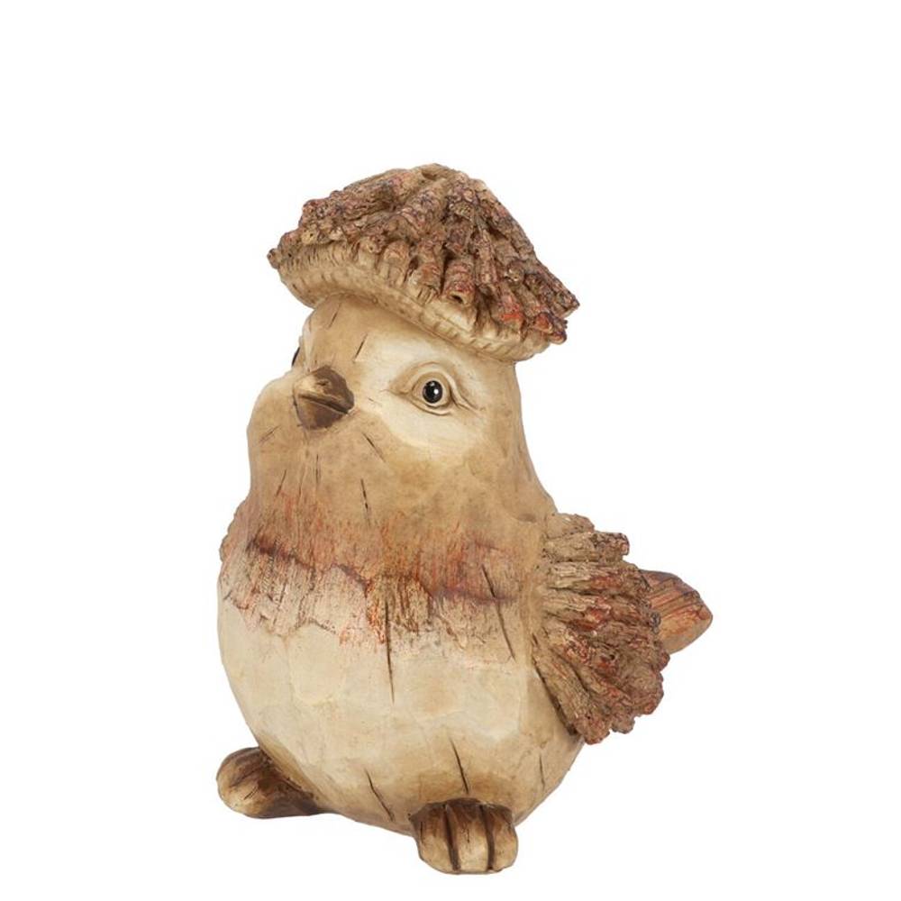 Deko Vogel Wonderland braun 14x11x16cm