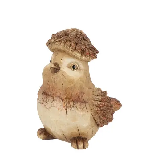 Deko Vogel Wonderland braun 14x11x16cm