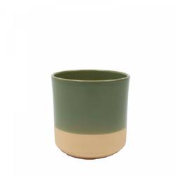 Keramik Topf Duo grün D10cm H10cm